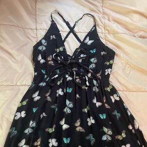 Black butterfly dress